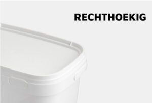 Rechthoekige kunststof emmers met deksel